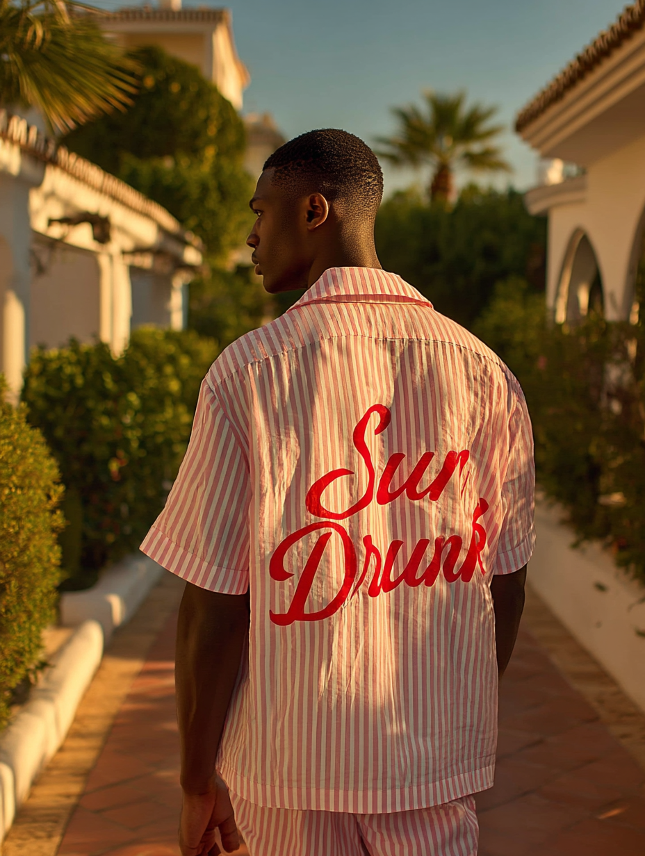 sun drunk printed shirt