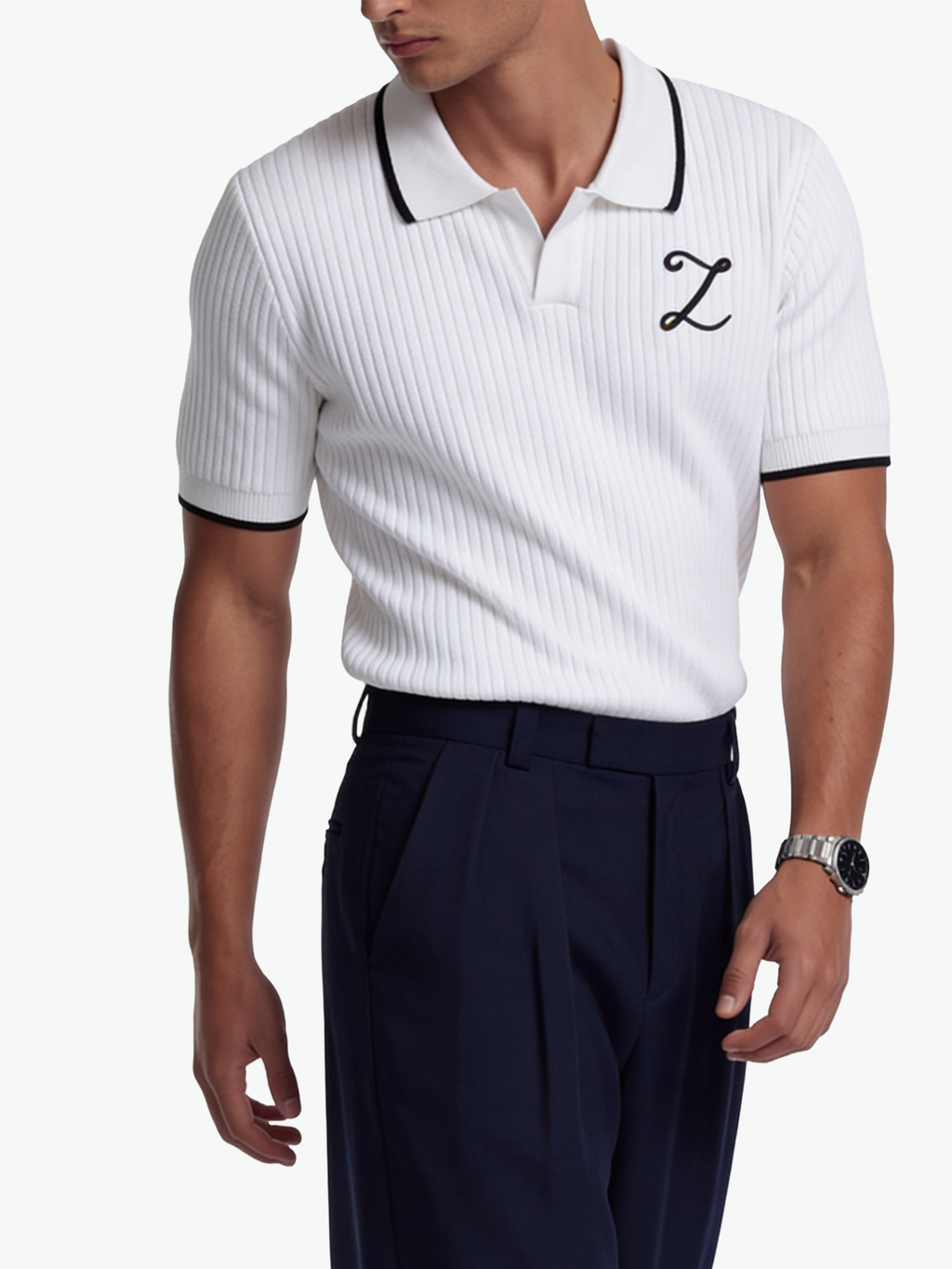 The CROWN Knit “WhiteXNavy”