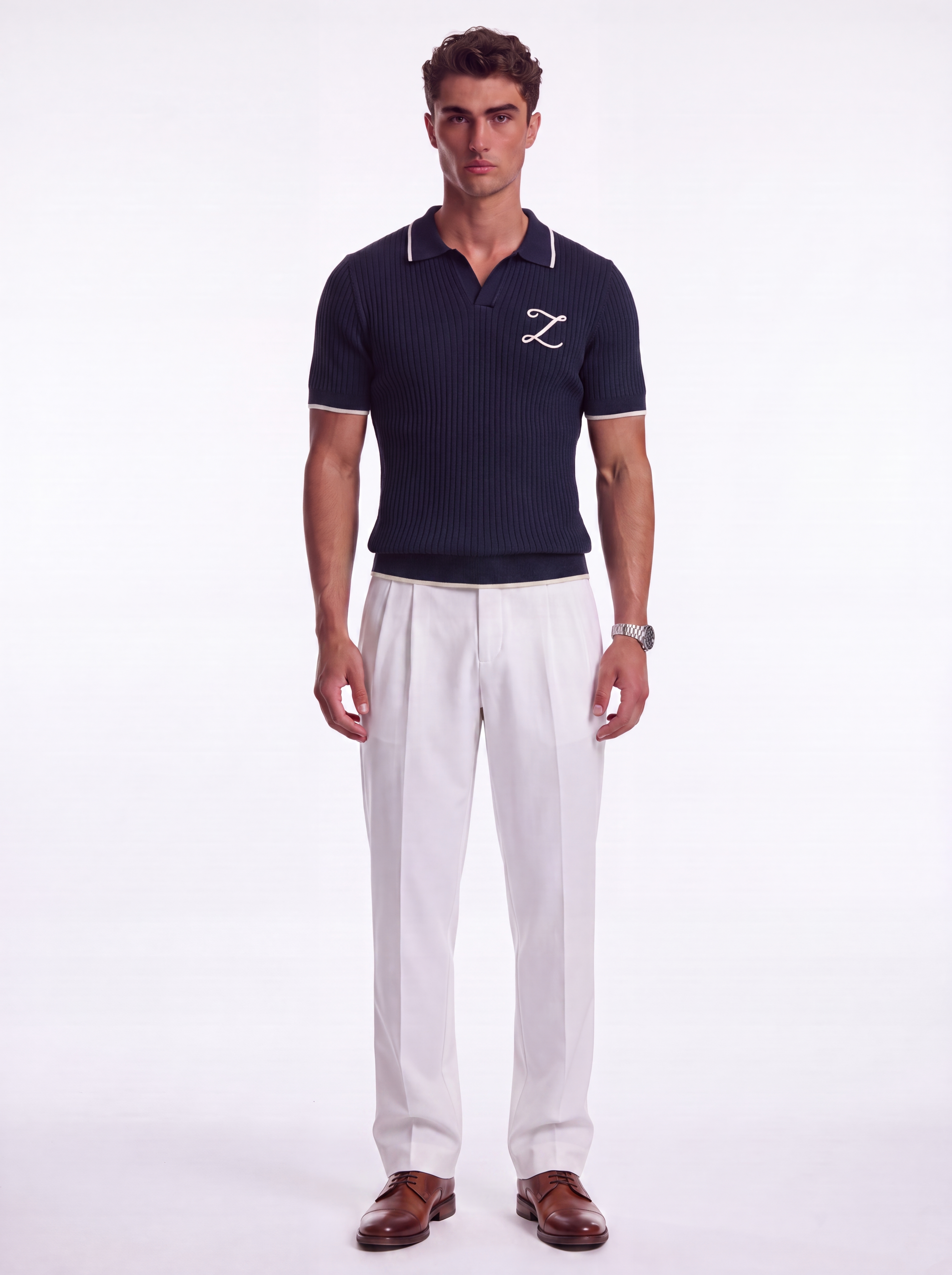 The CROWN Knit “NavyXWhite”