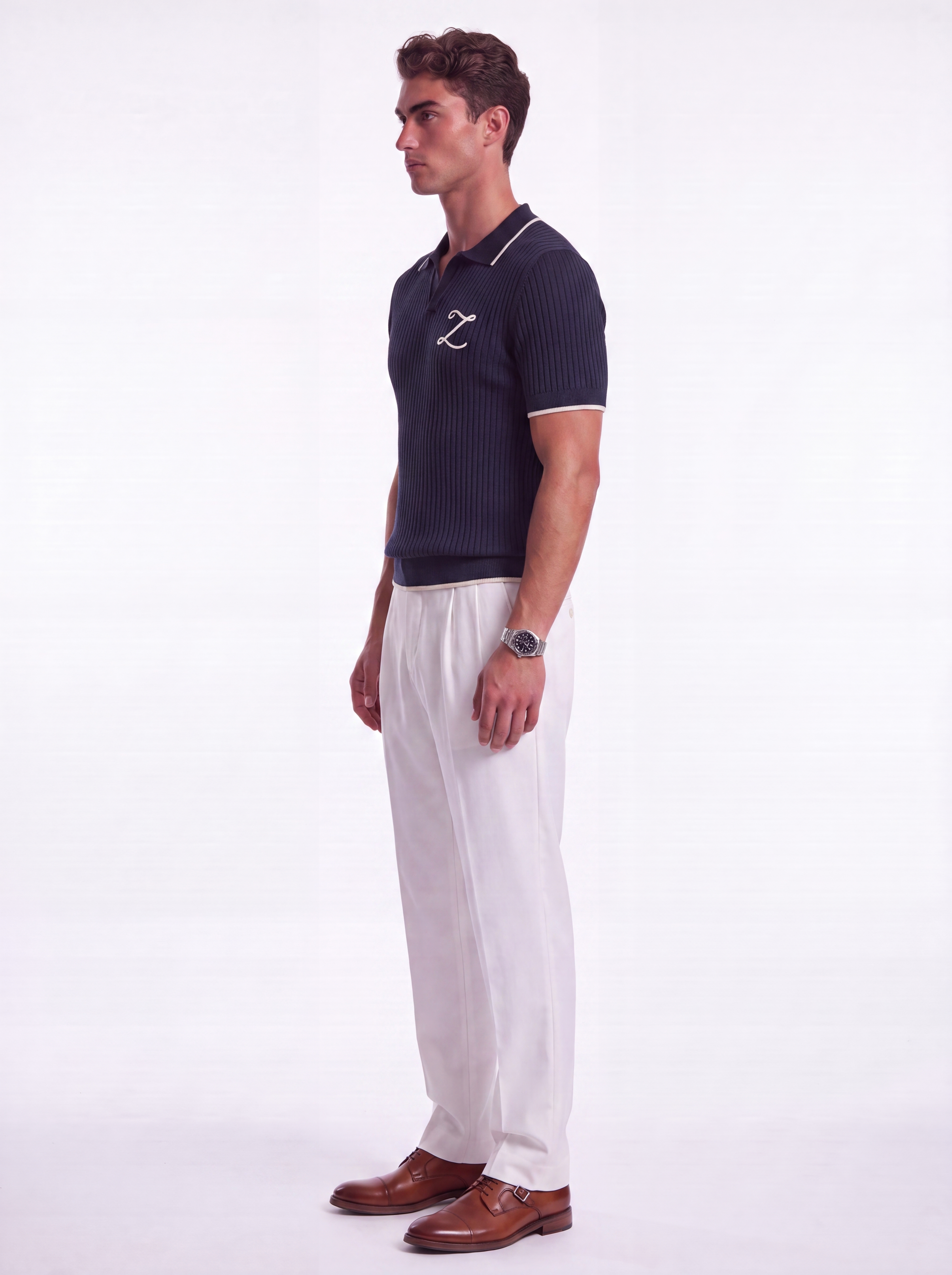 The CROWN Knit “NavyXWhite”