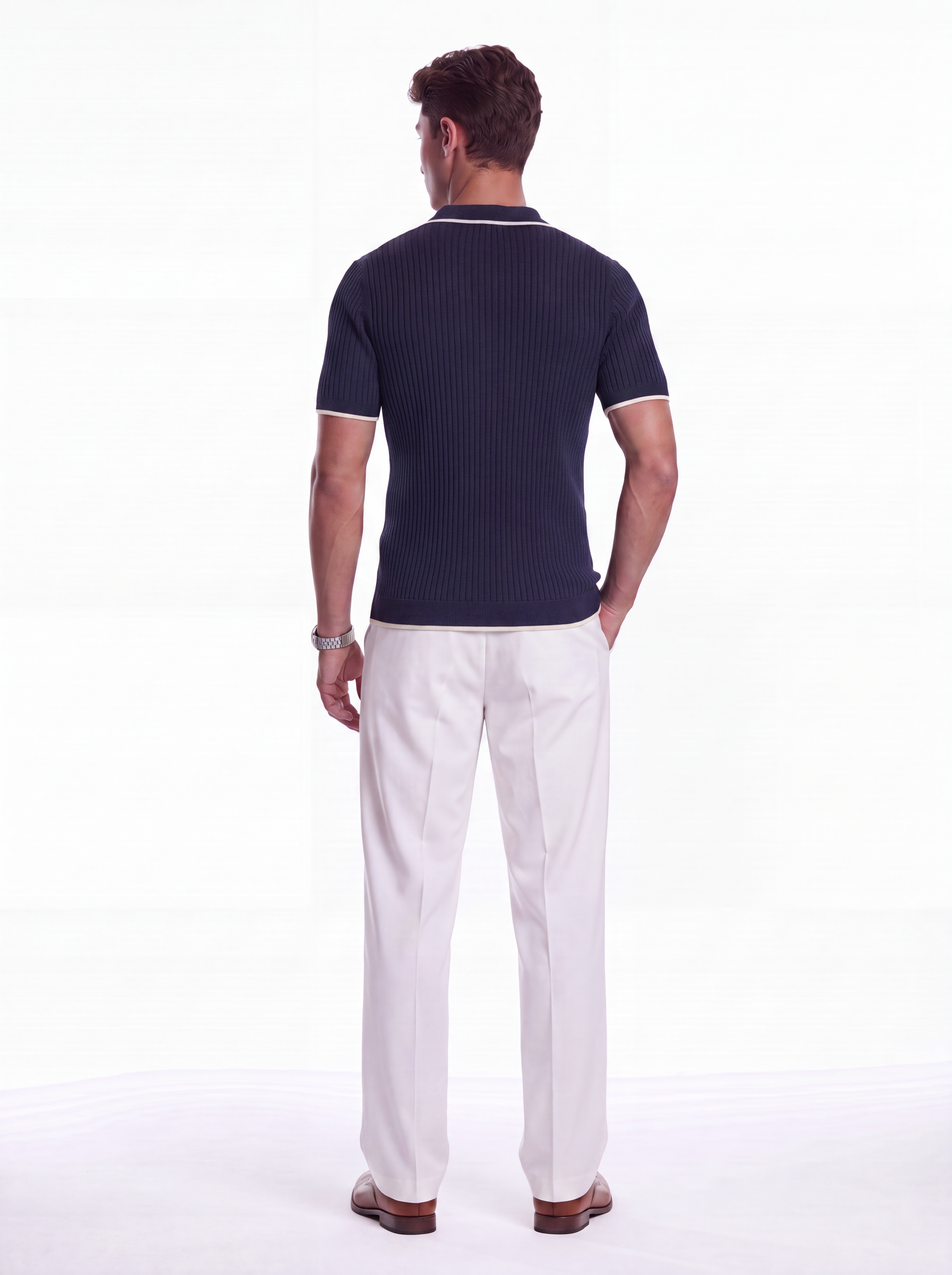 The CROWN Knit “NavyXWhite”