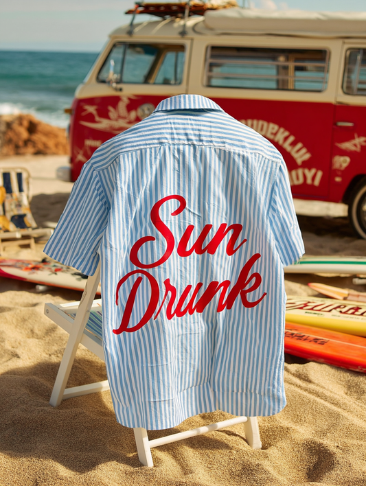 sun drunk printed shirt