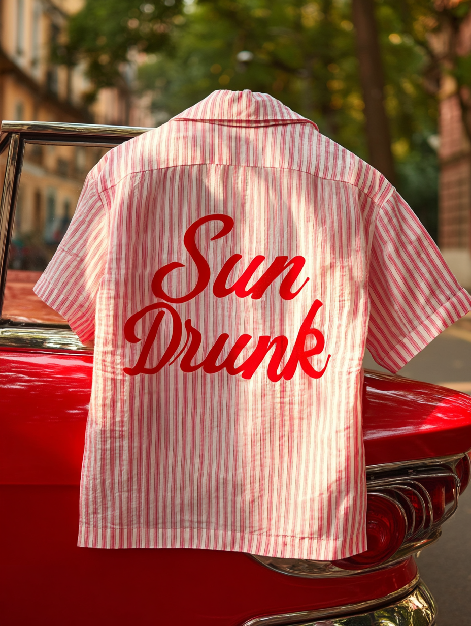 sun drunk printed shirt